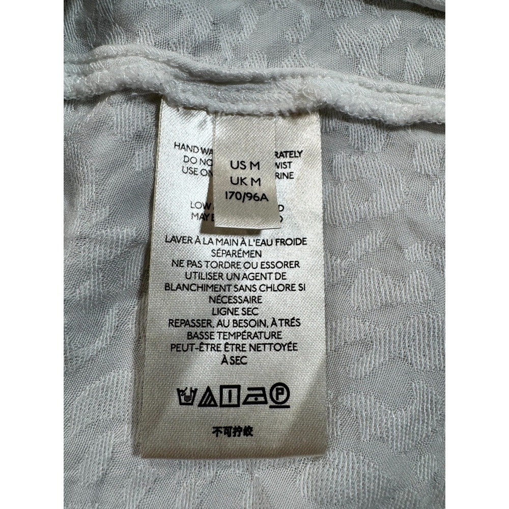Free People White Textured Ruched Front Button Up Shirt Womens Medium OB1447794 - Picture 5 of 14